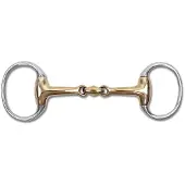 Waldhausen Egg Butt Dubbel Gebroken Trensbit Goud 14.5 cm