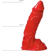 All Red Dildo 23 x 5,5 cm - rood