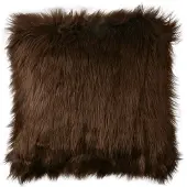Clayre & Eef Kussenhoes 45x45 cm Bruin Synthetisch Vierkant Bruin