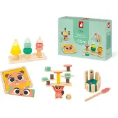 Janod - Box 36 maanden ontwikkeling - Speelset - 4 stuks speelgoed