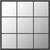 vidaXL Wandspiegel 60x60 cm metaal zwart