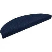 vidaXL Trapmatten zelfklevend 5 stuks 56x17x3 cm marineblauw halfrond