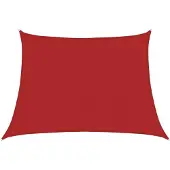 vidaXL Zonnezeil 160 g/m² 4/5x3 m HDPE rood