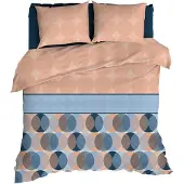 Romanette Dekbedovertrek Briancon Cinnamon Flanel-240 x 200 / 220 cm | Lits-Jumeaux