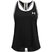 Under Armour Tech Knockout Tank-BLK Meisjes Sportshirt - Zwart - Wit