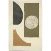 Ferm Living Vloerkleed Bloco Tufted Rug Green / Off-White (80 x 120 cm)