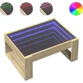 vidaXL Salontafel met Infinity LED 70x53x30 cm sonoma eikenkleurig