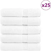 vidaXL Badhanddoeken SOLUND 25 st 600 g/m² 70x140 cm wit