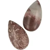 Ruben Robijn Edelsteen druppel hanger jaspis choco 1st -