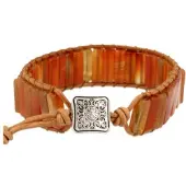 Spiru Edelsteen Armband Carneool Oranje Gipsy