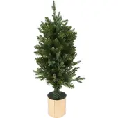 Koopman Kunstkerstboom in een gouden bloempot, 90 cm