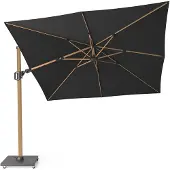 Platinum Challenger T² zweefparasol - premium doek | 300x300cm | Faded Black/Teak look
