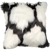 Clayre & Eef Kussenhoes 45x45 cm Wit Zwart Polyester Vierkant Wit