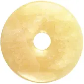 Ruben Robijn Donut 4 cm calciet geel 1st -
