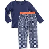 Little label geruite pyjama van katoen blauw Jongens Stretchkatoen Ronde hals - maat 146/152