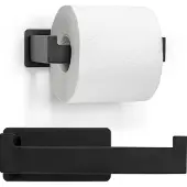 XIVADA WC rolhouder Luca - Zonder Boren - Rvs - Zelfklevend - Zwart