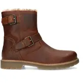 Manfield Cognac leren boots | Maat 40