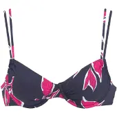 LASCANA Bikinitop navy / pink / wit