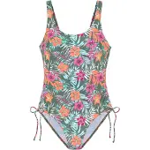 Venice beach Badpak lichtblauw / groen / oranje / pink