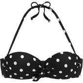 LASCANA Bikinitop zwart / wit