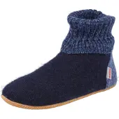Giesswein Huisschoen navy / blauw gemêleerd