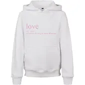 Mister tee Sweatshirt 'Love Definition' pink / wit