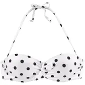 LASCANA Bikinitop zwart / wit