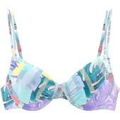 Venice beach Bikinitop 'Varia' turquoise / lichtblauw / geel / pastellila