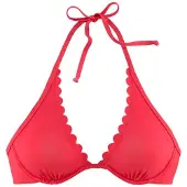 LASCANA Bikinitop 'Scallop' grenadine