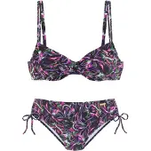 LASCANA Bikini donkergroen / lila / pink / zwart