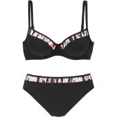 LASCANA Bikini gemengde kleuren / zwart