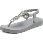 Venice beach Teenslipper lichtgrijs / transparant