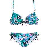 Vivance Bikini jade groen / pink / zwart / wit