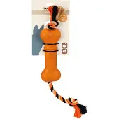 Beeztees Sumo Fit Bone - Hondenspeelgoed - Rubber - Oranje - 20x6x6 cm