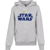 Mister tee Sweatshirt 'Star Wars' donkerblauw / geel / grijs gemêleerd / wit