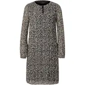 Comma Jurk beige / lichtbeige / zwart