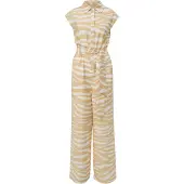 s.Oliver Jumpsuit camel / wit