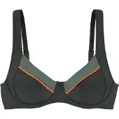 LASCANA Bikinitop 'Yuna' olijfgroen / oranje