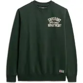 Superdry Sweatshirt 'VINTAGE ATHLETIC' donkergroen / wit