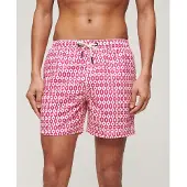 Superdry Heren Bedrukt zwempak van gerecycled materiaal roze (XXL), Strandkleding, Duurzaam, Gerecycled polyester M3010231A
