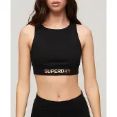 Superdry Sportswear Behatopje met Logo Zwart Grootte: 36