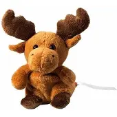 MBW Pluche eland knuffel 14 cm met beschrijfbaar label