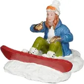 Luville Sledgeholm Kerstdorpminiatuur Snowboarding Girl (snowboarder) 5,5 X 4,8 X 4 Cm