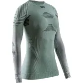 X-Bionic Invent Fx Shirt Lange Mouwen Dames - Salie Groen/Lichtgrijs/Optisch Wit - Maat M
