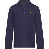 Lyle & Scott Jongens Poloshirt met Lange Mouwen van Katoen - Marineblauw