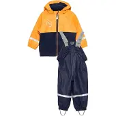 Color Kids Regenkleidung m. Träger/Fleece - PU - Cadmium Yellow/ - - 2 Jahre (92) - Regenkleidung