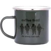 Fostex Emaille beker soldaten groen - Coffee First!