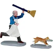 Lemax Caddington Village Kerstdorpminiatuur Feline Fish Thief (kat Steelt Vis) 3,5 X 8,9 X 7,6 Cm 2-delig
