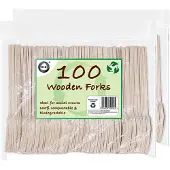 Did Wegwerp vorken - 200x st - hout - biologisch afbreekbaar - ECO Wegwerpbestek