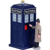 Lemax Police call box set of 2 kerstfiguur